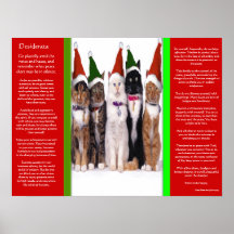Posters de los gatos del navidad de los DESIDERÁTU