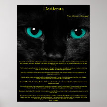 Posters de los ojos de gato de los desiderátums