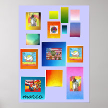 Posters de pintura de la esperanza de la paz del a