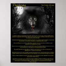 Posters del hombre lobo de los desiderátums