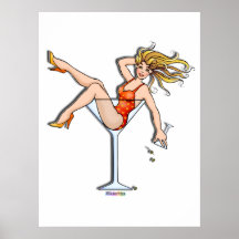Posters, impresiones - chica en un vidrio de Marti