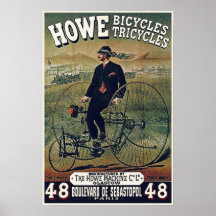 Posters/impresiones: Howe monta en bicicleta los t