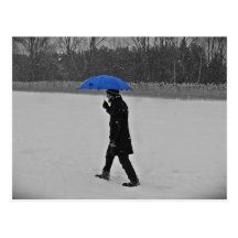 Postkarte - gegen den Schnee