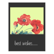postkarte Mohnblumen