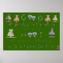 POSTR.6002.OWLS.36x24.GREEN Posters