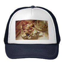 Postre del Passover servido en un bol de vidrio Gorros Bordados