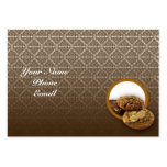 Postres del damasco del chocolate tarjetas de negocio