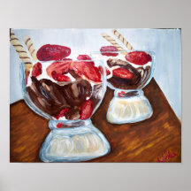 "Postres helados del pudín " Posters