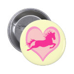 Potro y corazón de salto rosados pin