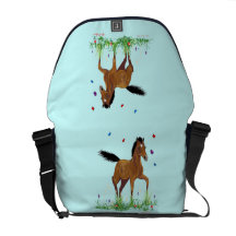 Potro y la bolsa de mensajero de las mariposas bolsas messenger