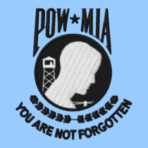 POW-MIA bordado KRW le no olvidan camisetas bordadas