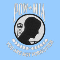 POW-MIA bordado KRW le no olvidan camisetas bordadas