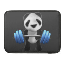 Powerlifter lindo del oso de panda del bebé en 3d  funda macbook pro