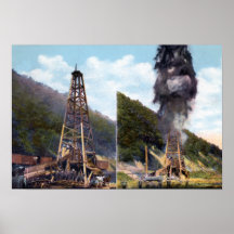 Pozos de petróleo de Pennsylvania de la ciudad del Impresiones