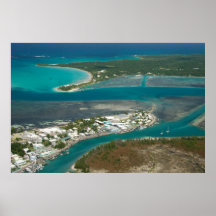 Pozos españoles, playa principal Bahamas de Ridley Posters
