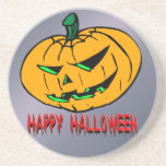 Práctico de costa asustadizo de la calabaza posavasos diseño