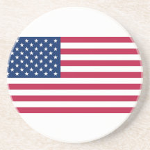 Práctico de costa con la bandera de los E.E.U.U. Posavasos Personalizados