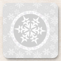 Práctico de costa - copos de nieve posavasos de bebidas