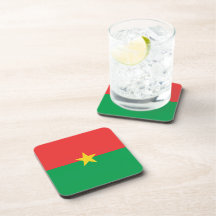 Práctico de costa de la bandera de Burkina Faso Posavasos De Bebidas