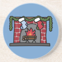 Práctico de costa de la chimenea del día de fiesta posavasos