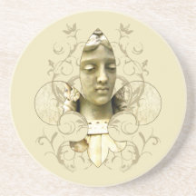 Práctico de costa de la estatua del ángel de Fleur Posavasos Cerveza