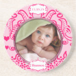 Práctico de costa de la foto del bebé posavasos diseño