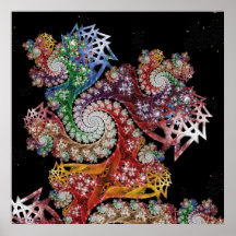 Práctico de costa de la galaxia de Starburst Poster