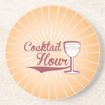 Práctico de costa de la hora del cóctel posavasos diseño