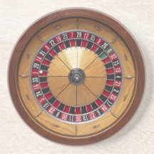 Práctico de costa de la rueda de ruleta posavasos personalizados