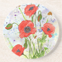 Práctico de costa de las "amapolas" posavasos cerveza