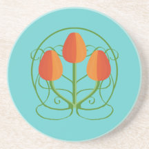 Práctico de costa de las bebidas con los tulipanes posavasos diseño