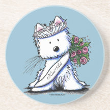Práctico de costa de Westie Terrier del sauce Posavaso Para Bebida