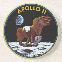 Práctico de costa del alunizaje de Apolo 11 Posavasos Personalizados