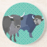 Práctico de costa del arte de los yacs de los yacs posavasos diseño