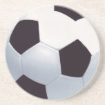 práctico de costa del balón de fútbol 3D Posavasos Personalizados