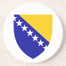 Práctico de costa del escudo de armas de Bosnia y  Posavasos Personalizados
