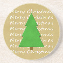 Práctico de costa del navidad - feliz árbol de nav posavasos personalizados
