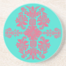 Práctico de costa del vintage del nouveau del pink posavasos manualidades
