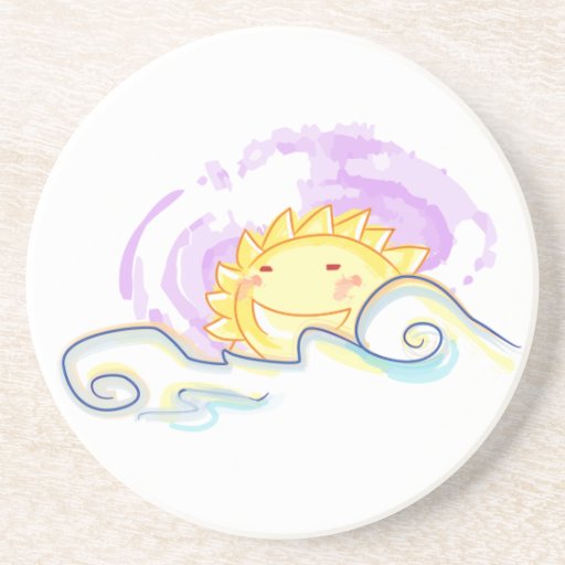 práctico de costa feliz de la subida del sol posavasos diseño