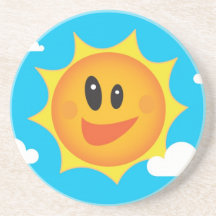 Práctico de costa feliz de Sun Posavasos Diseño