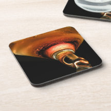 Práctico de costa festivo del vidrio de Martini Posavasos
