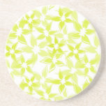 Práctico de costa floral amarillo verde lindo posavasos personalizados