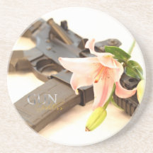Práctico de costa floral de la potencia de fuego - posavasos manualidades