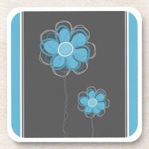 Práctico de costa floral del corcho de la decoraci posavasos de bebidas