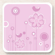 Práctico de costa floral elegante del corcho de la posavasos de bebidas