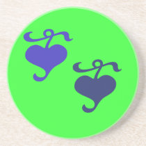 Práctico de costa ornamental de los corazones posavasos