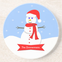 Práctico de costa personalizado del navidad de la  posavasos para bebidas