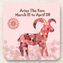 Práctico de costa plástico del aries (fije de 6) posavasos