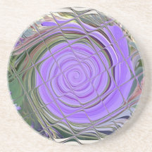 Práctico de costa púrpura de Swirly Posavasos Cerveza