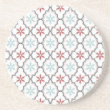 Práctico de costa retro 3 de los copos de nieve posavaso para bebida